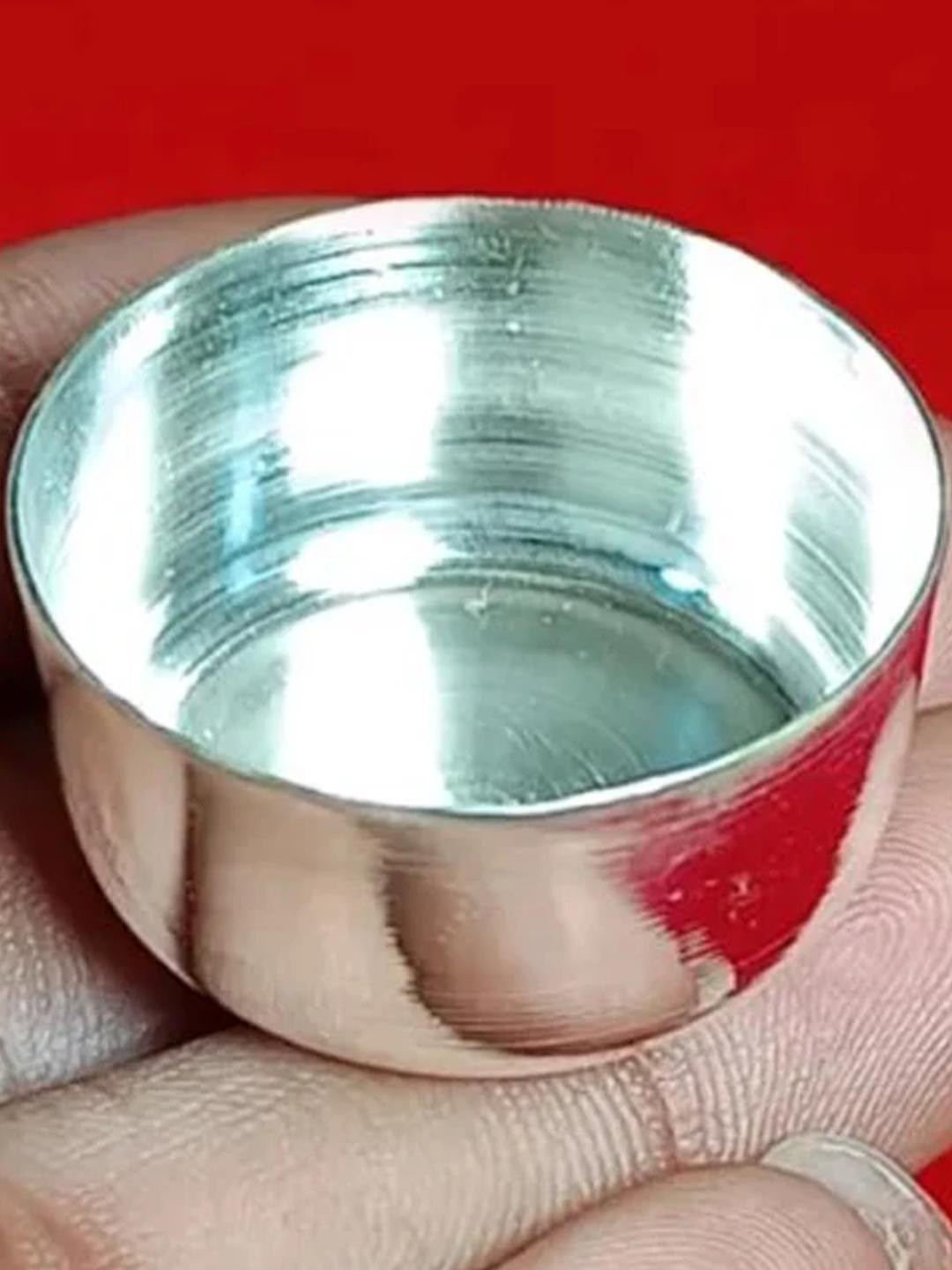 ASTRO-D Silver Bowl ,Temple Accessories. 8 GM (LADO GOPAL TILK BOWL.)