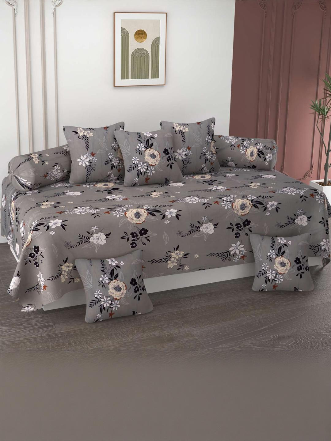 HIYANSHI HOME FURNISHI Cotton Single Bedsheets With BolsterAnd Cushion Covers