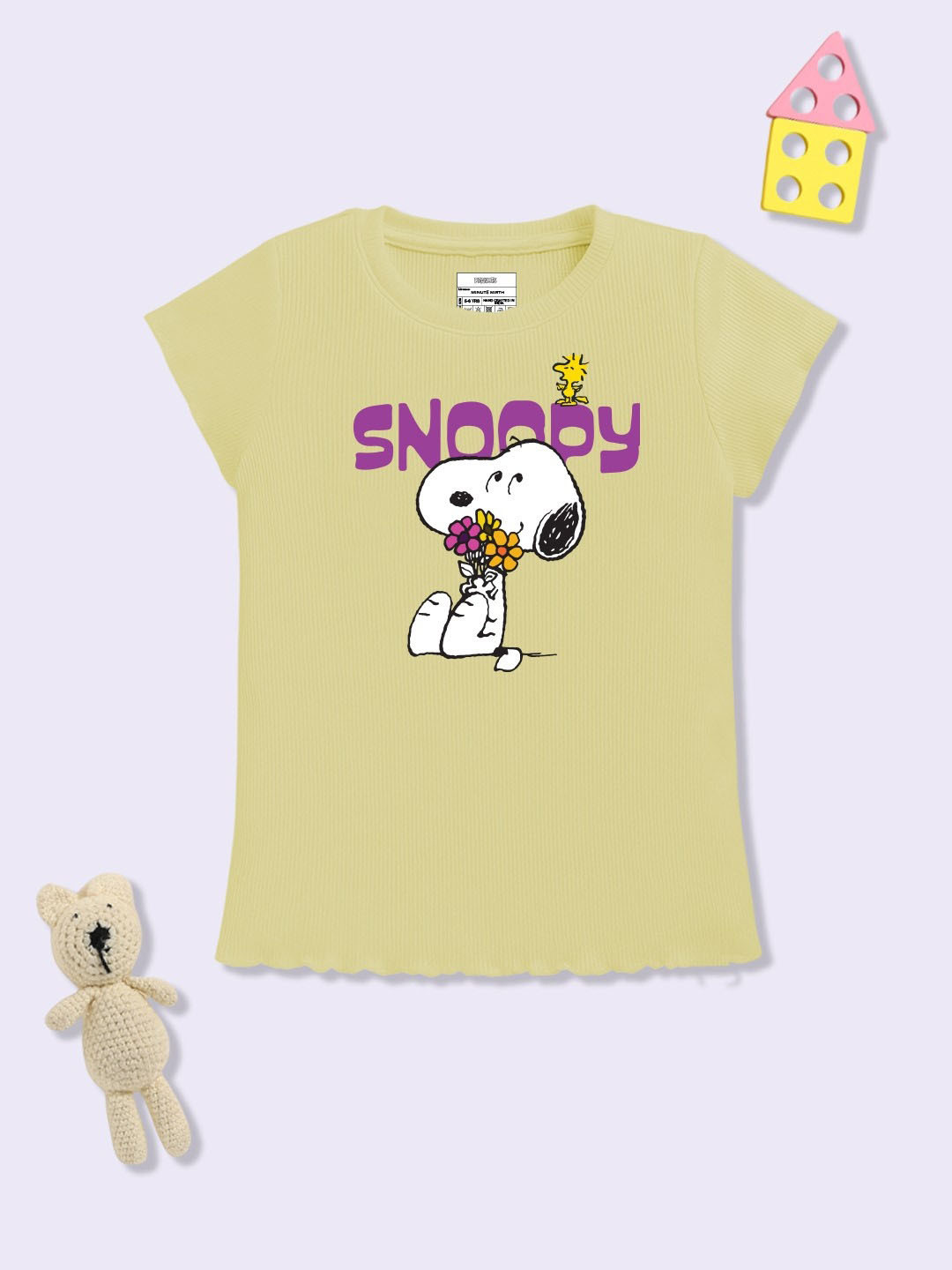 YK X Minute Mirth Girls Snoopy Printed T-shirt