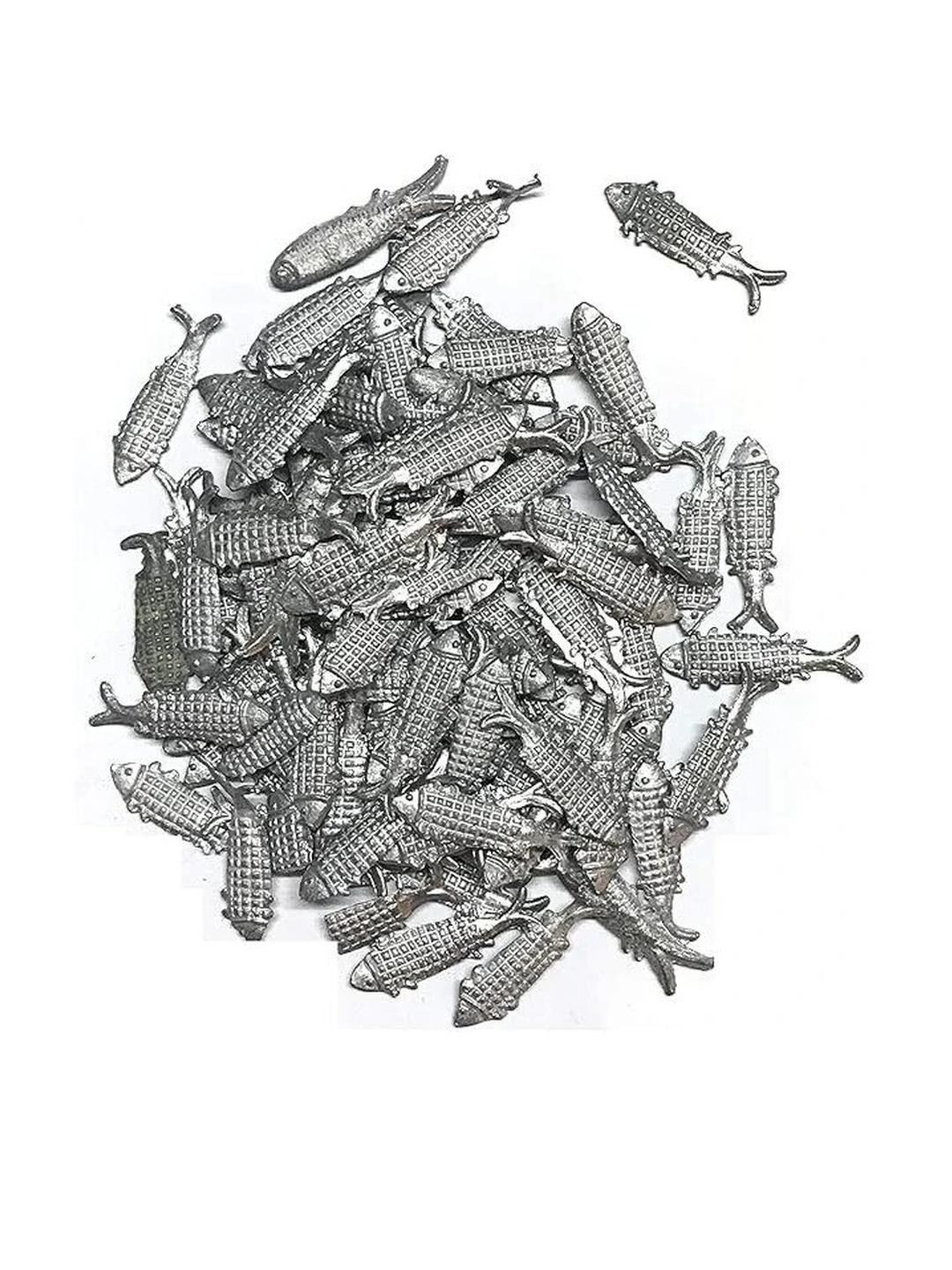 ASTRO-D Moira Lead/Ranga Fish Rahu/Ketu Remedy Silver 51 Piece