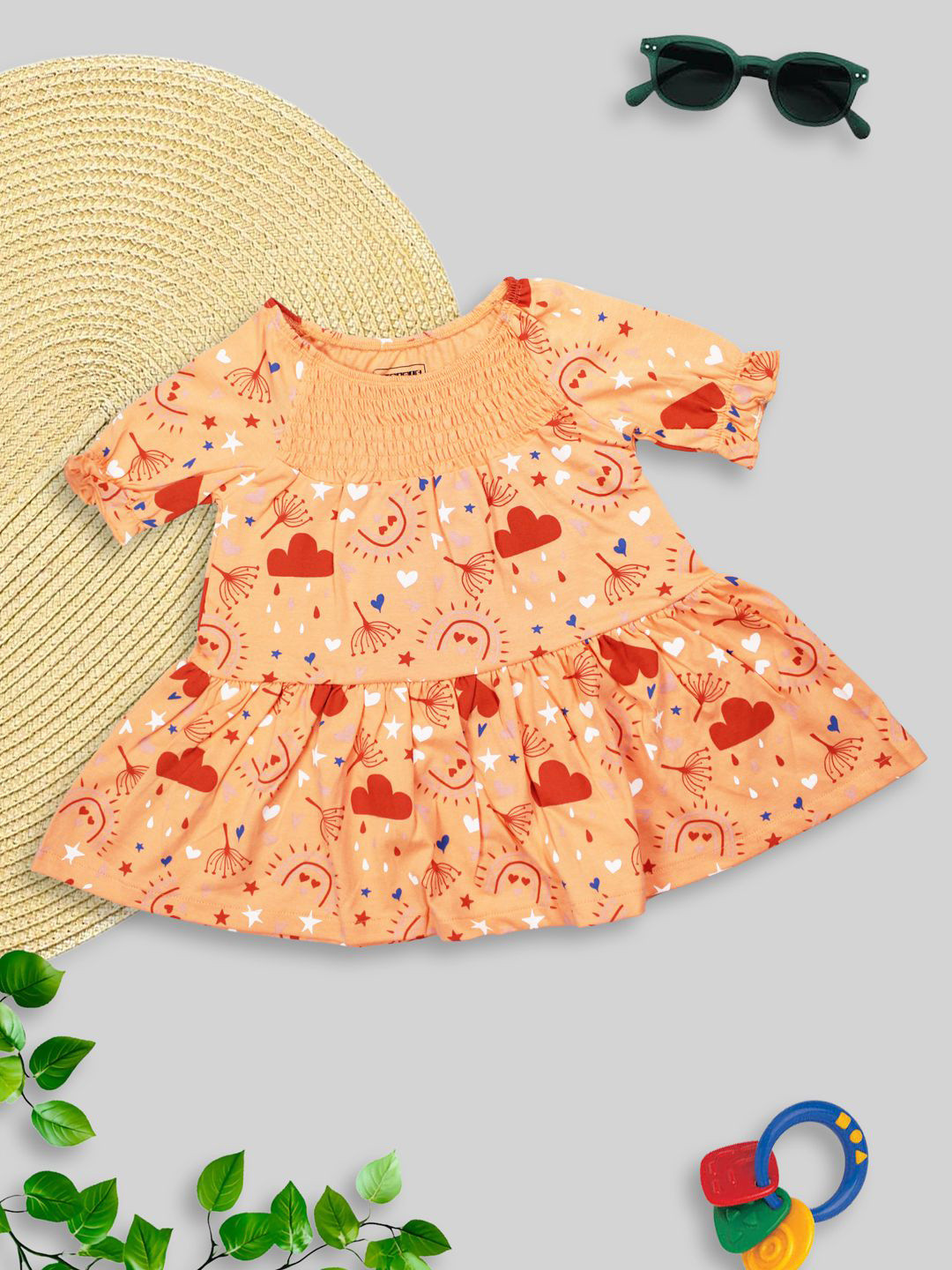 Awbabie Girls Floral Print Fit and Flare Dress