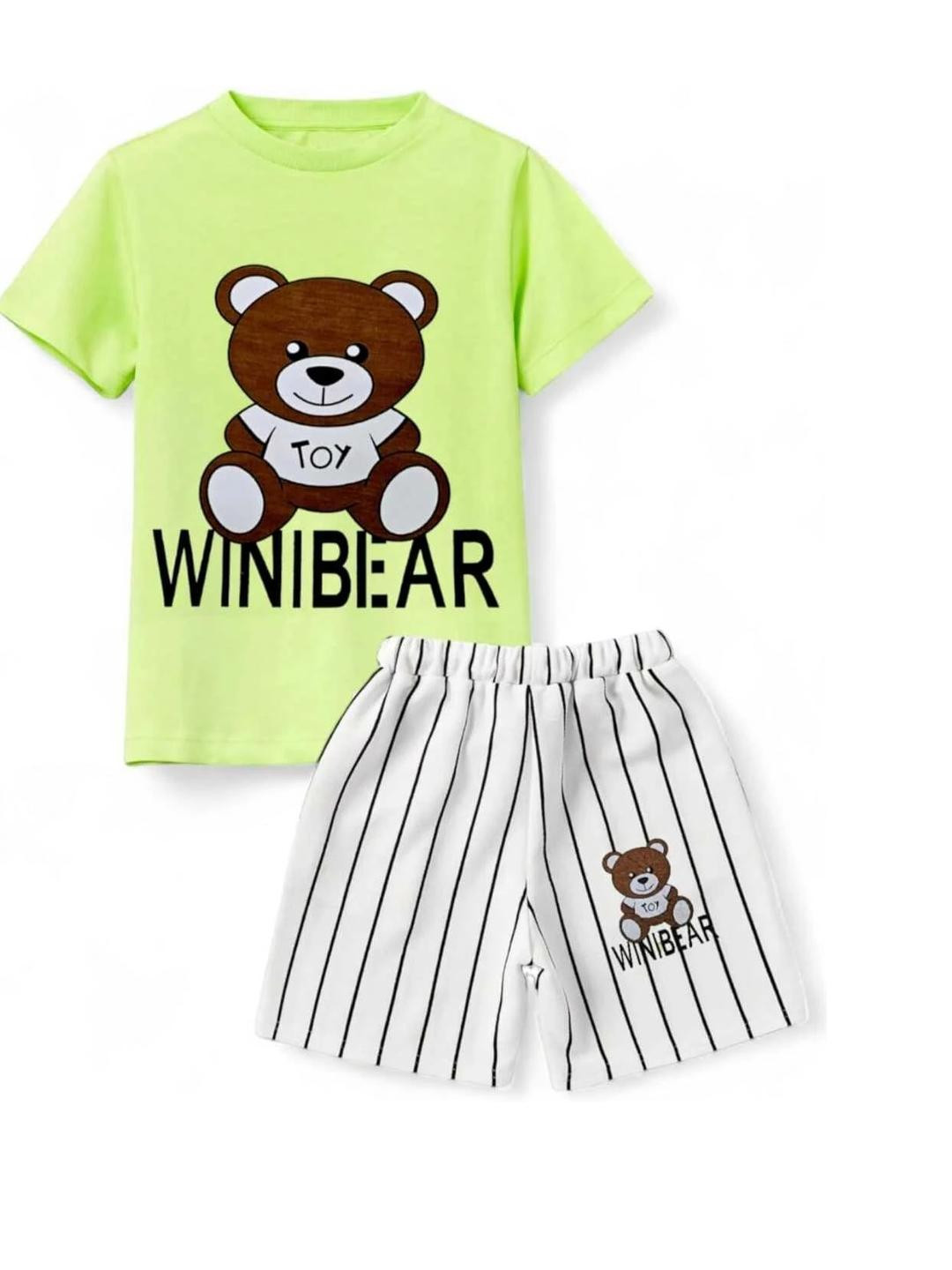 STGARMENT Kids-Boys Green Clothing Set