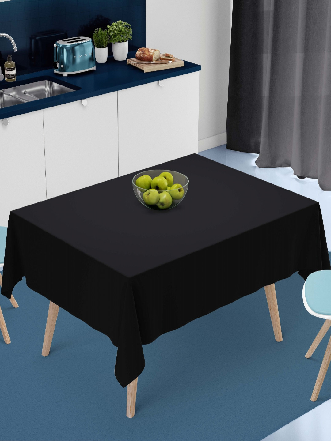 HOME COLORS.IN Water Resistant 4-Seater Square Table Cover