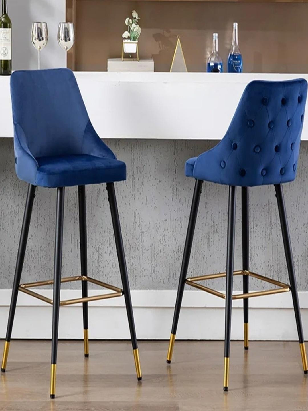 DOE BUCK Velvet Tufted Bar Chair