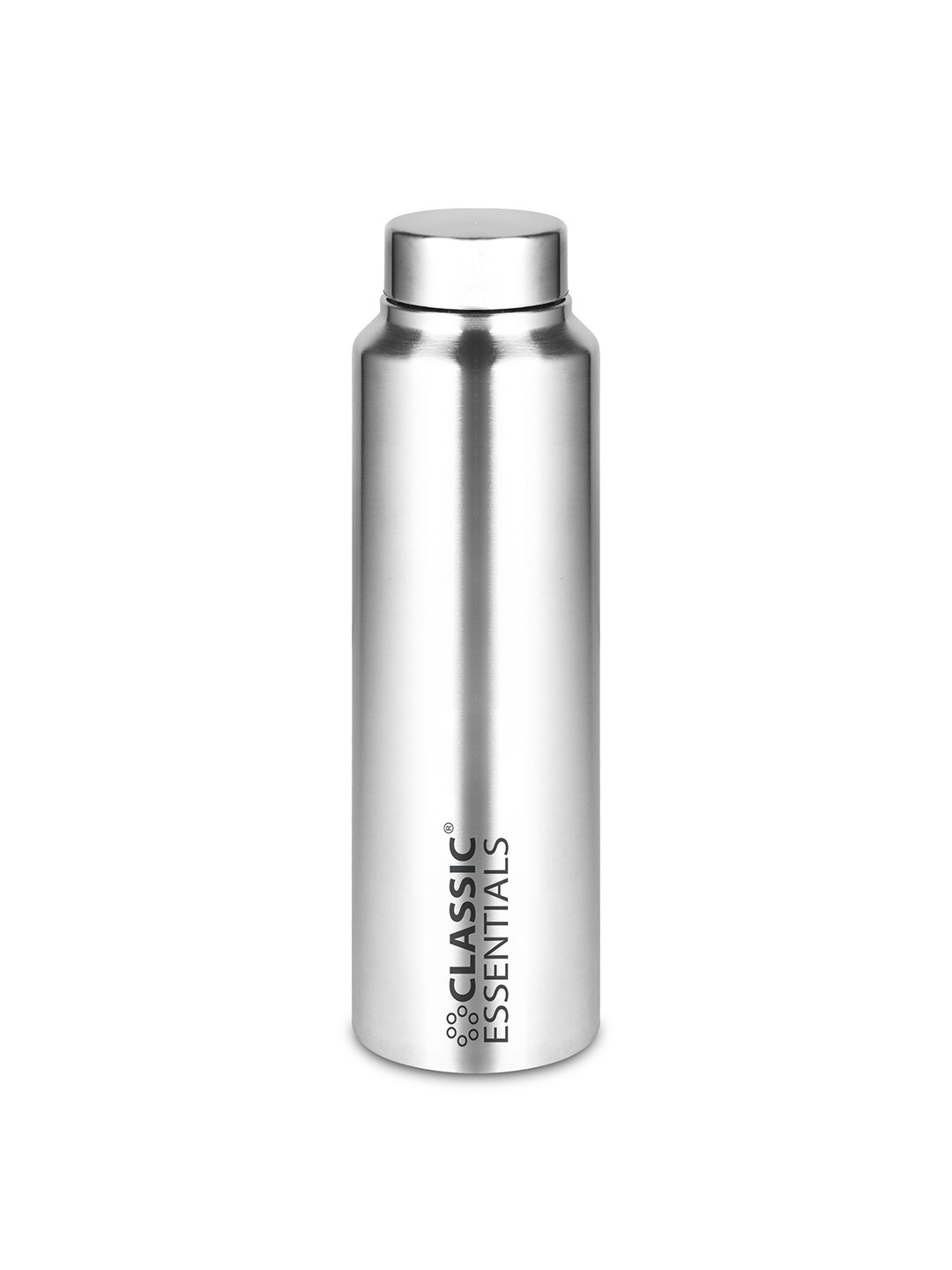Classic Essentials Hydrate Silver-Toned Stainless Steel Solid Water Bottle 1L