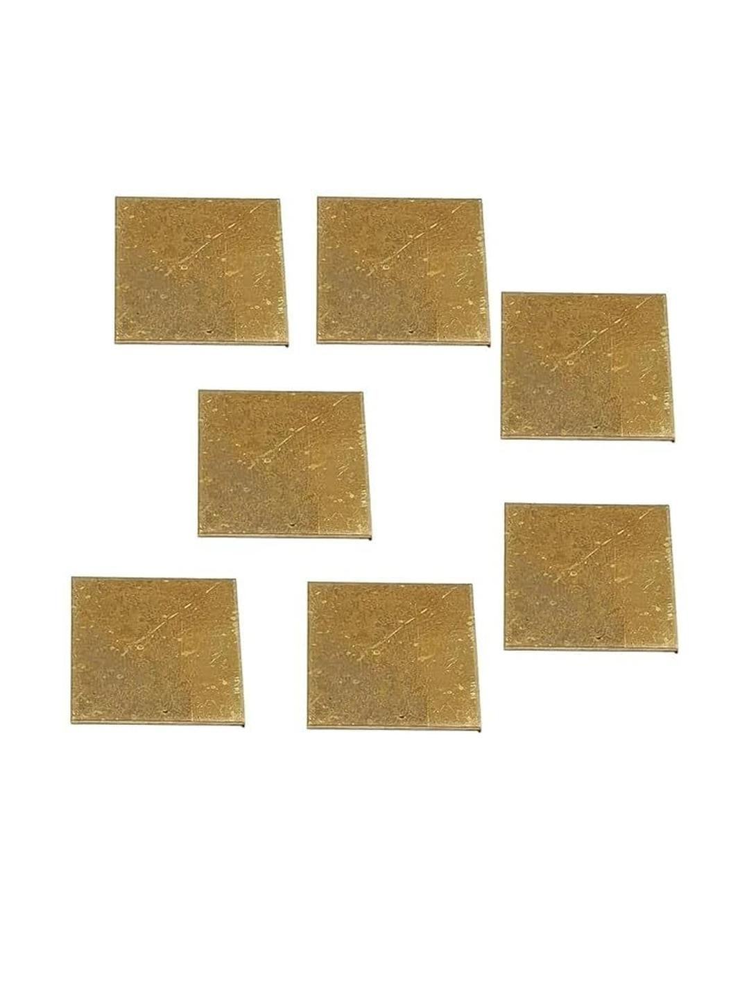 ASTRO-D Gems Set of 7 Pieces Pure Brass/Peetal Square Pieces