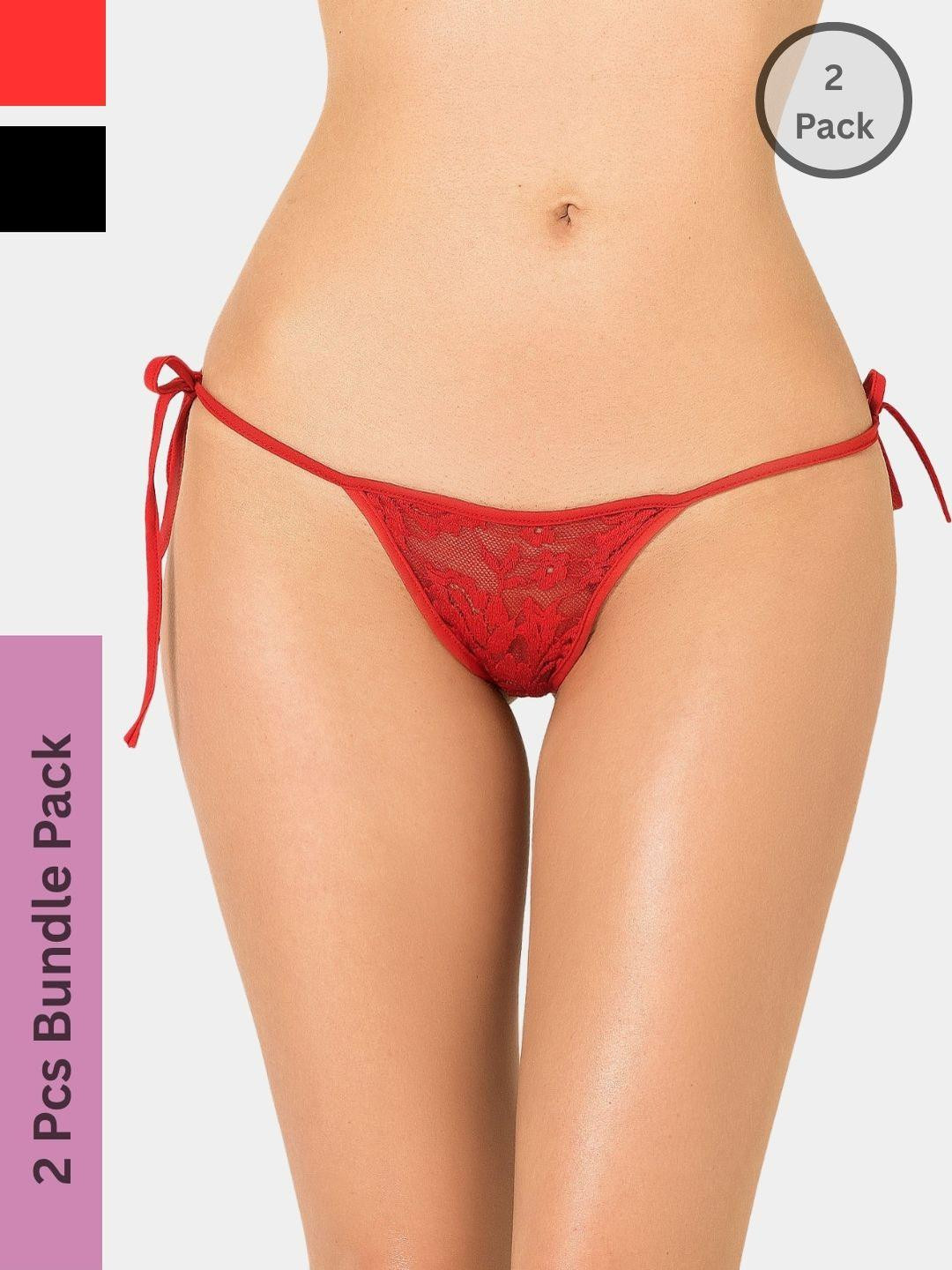 ZERJAMA Women Red Briefs