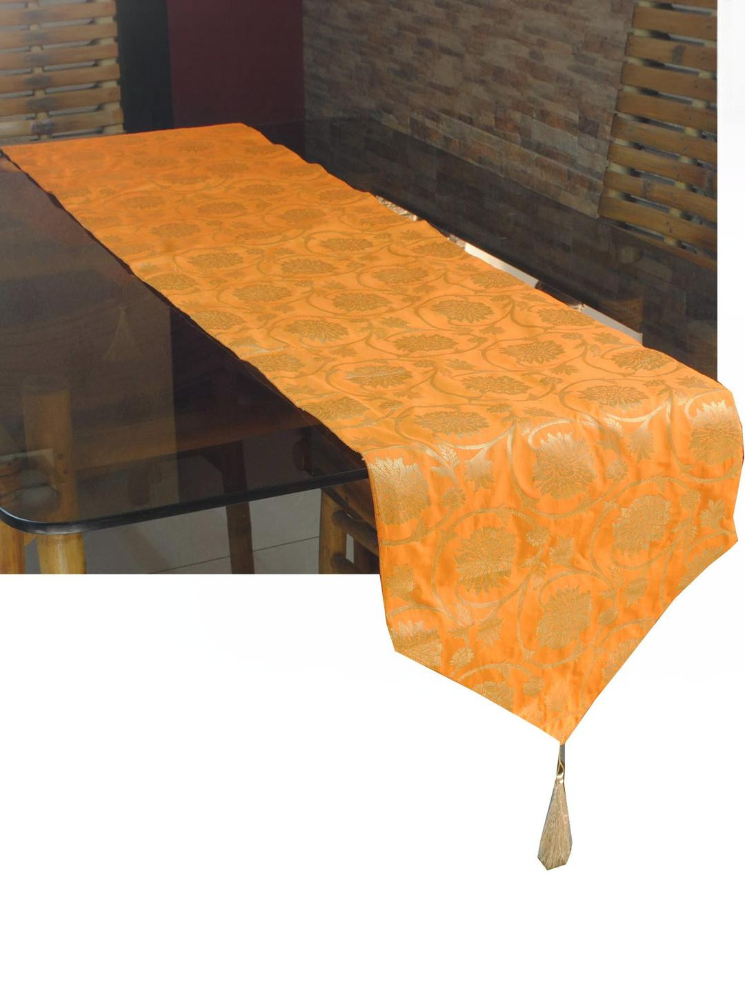 Pink Parrot Multicolor Jacquard Table Runner