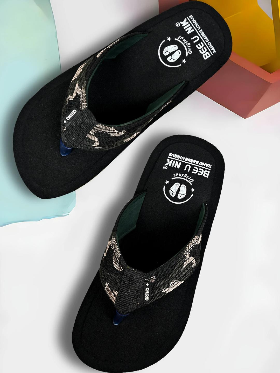 Cozy Wear Men Yellow Flip Flops