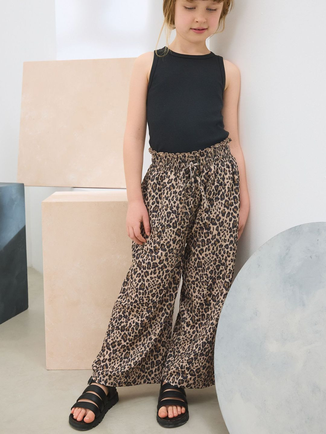 NEXT Girls Leopard Printed Flared Trousers