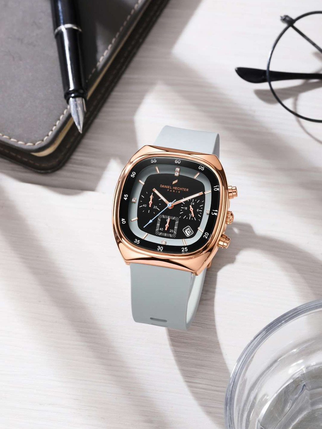 Daniel Hechter Paris Bercy Collection Multi Functional Watch for Men with Square Dial