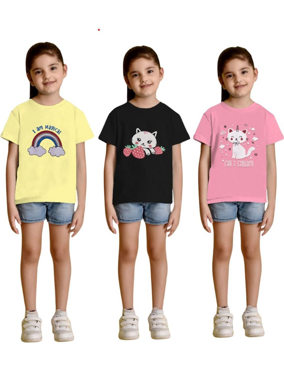 VIVEX Girls Pink Tshirts