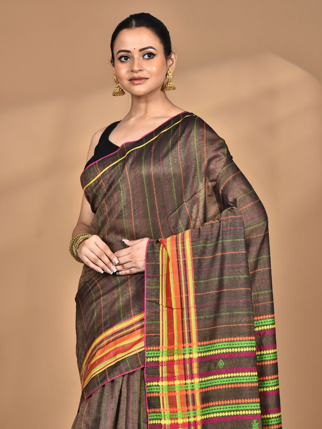 Morchari Pure Cotton Dhakai Jamdani Saree