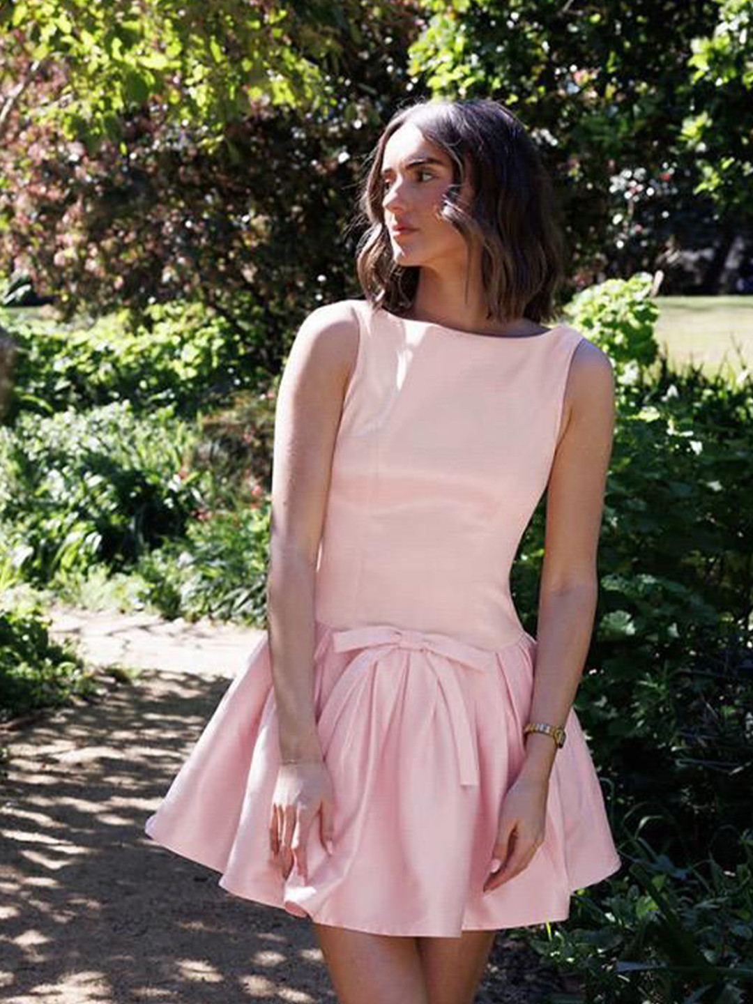 Miss Mosa By Akanksha  Women Pink Denica Summer Mini Dress