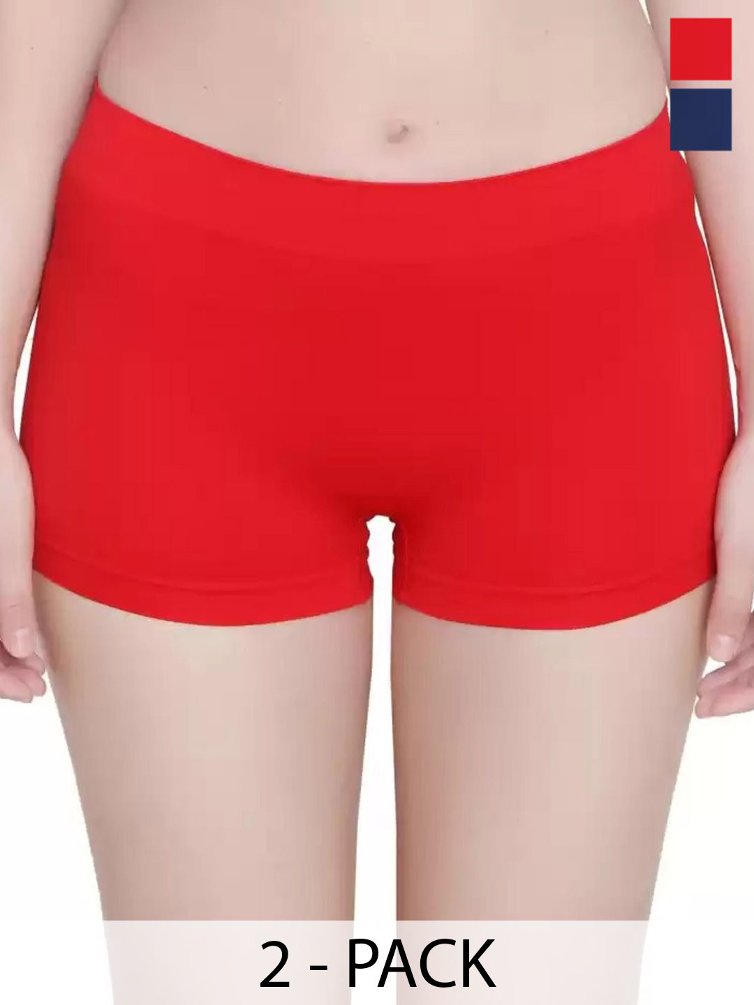 DHANDAI FASHION Pack of 2 Mid-Rise Boys Shorts Briefs Boy Short Full P(Mo-2+CB-2)BluRed