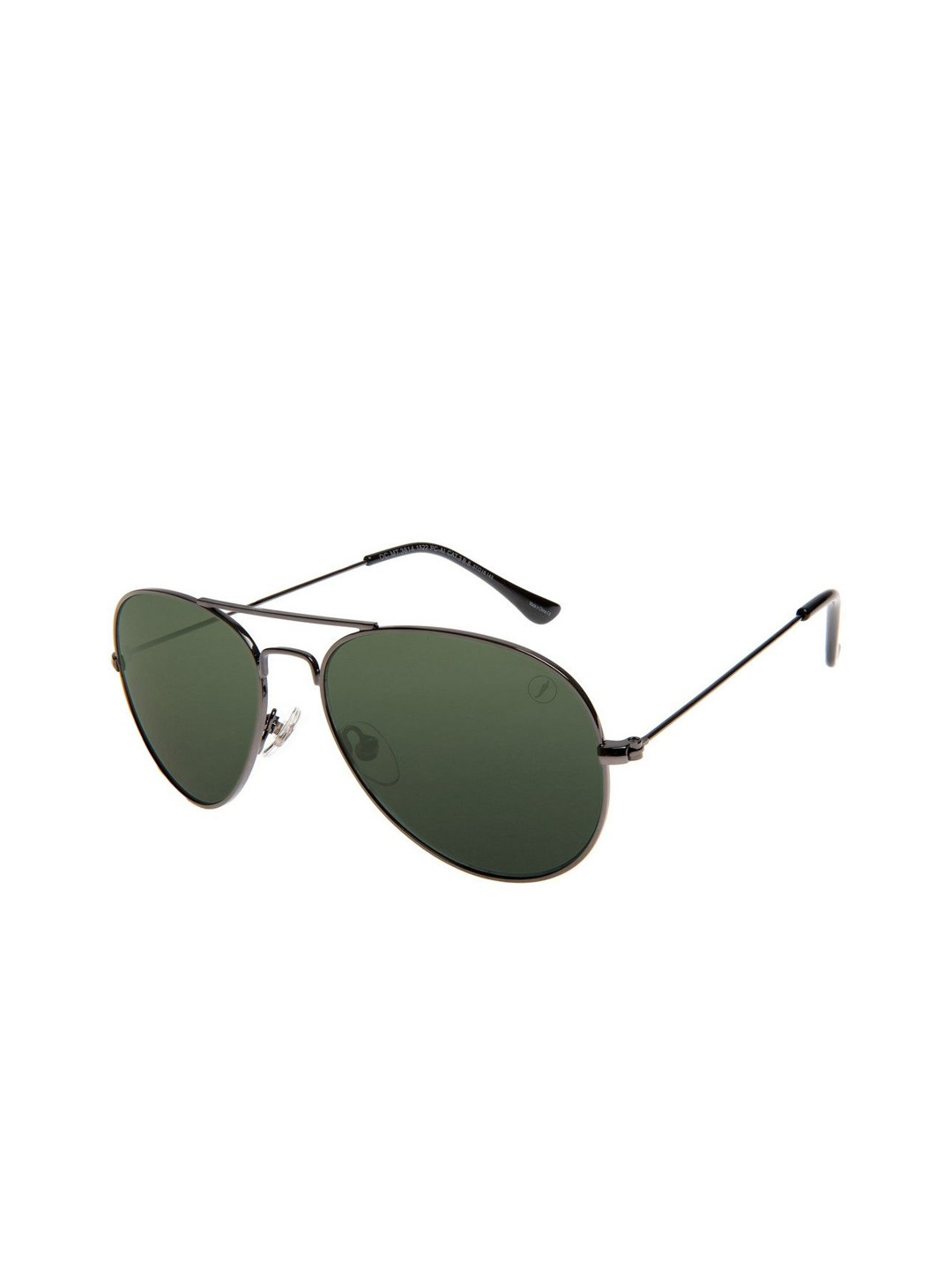 Chilli Beans Unisex Green Lens & Black Aviator Sunglasses with