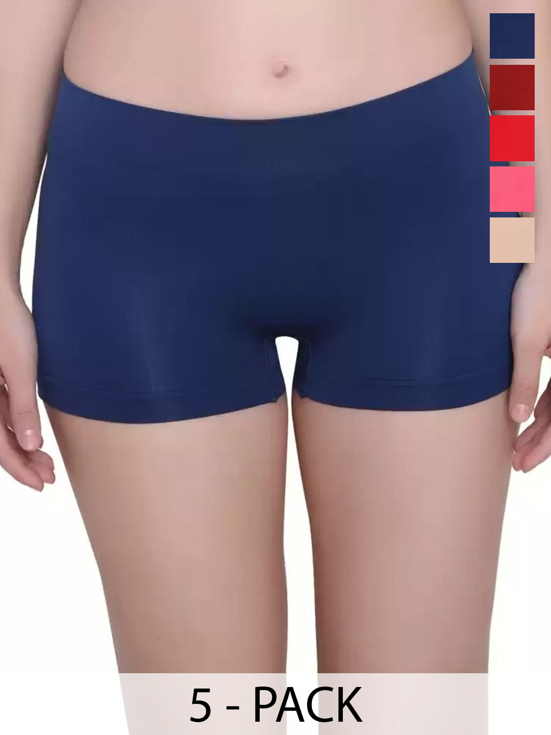 DHANDAI FASHION Pack Of 6 Boys Shorts Briefs Boy Short Full P(Mo-2+CB-6)BluGjrGreMrnRedSkn