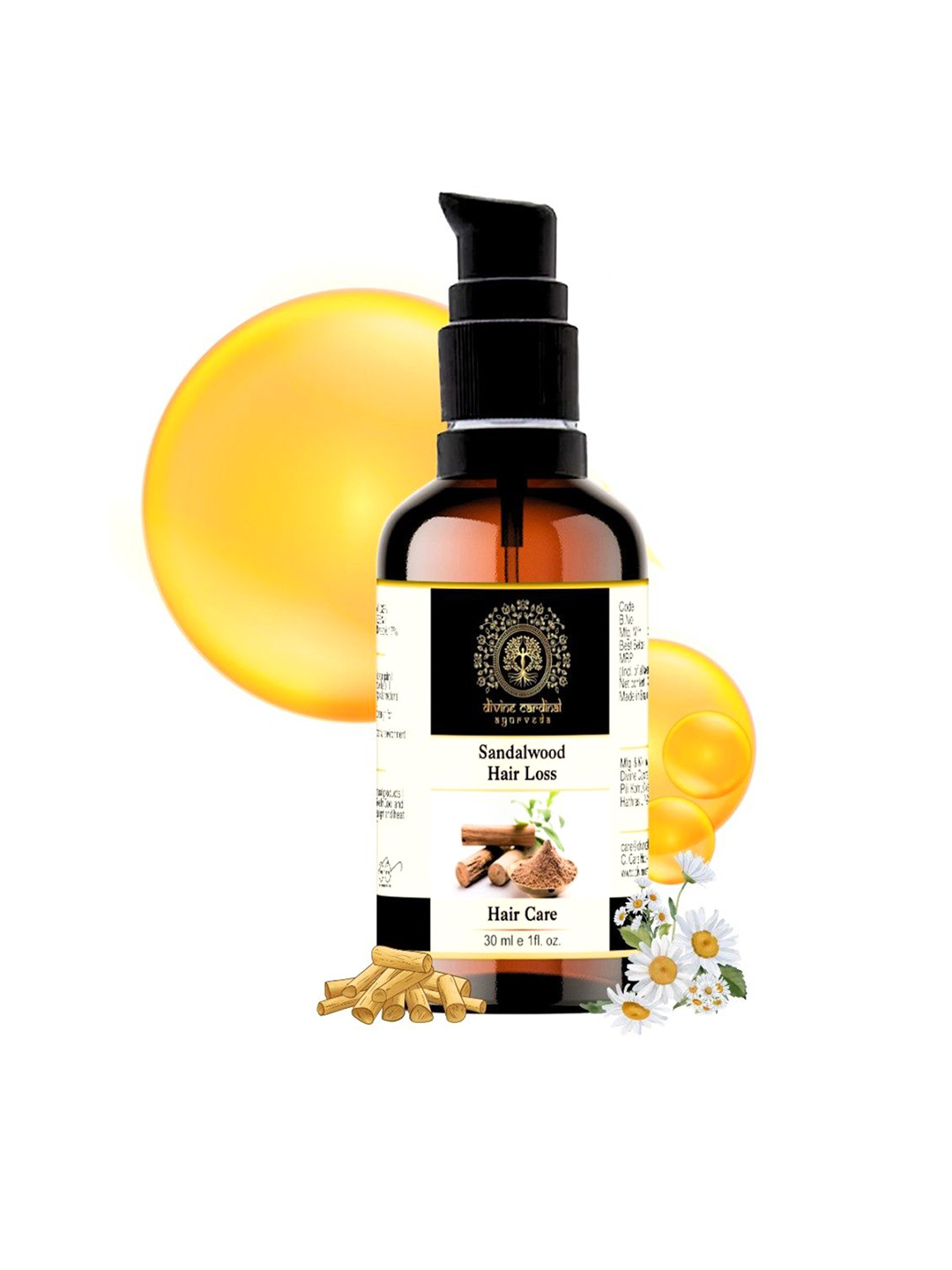 Divine cardinal Sandalwood Hair Oil Reduce Hair Loss - 30 ml