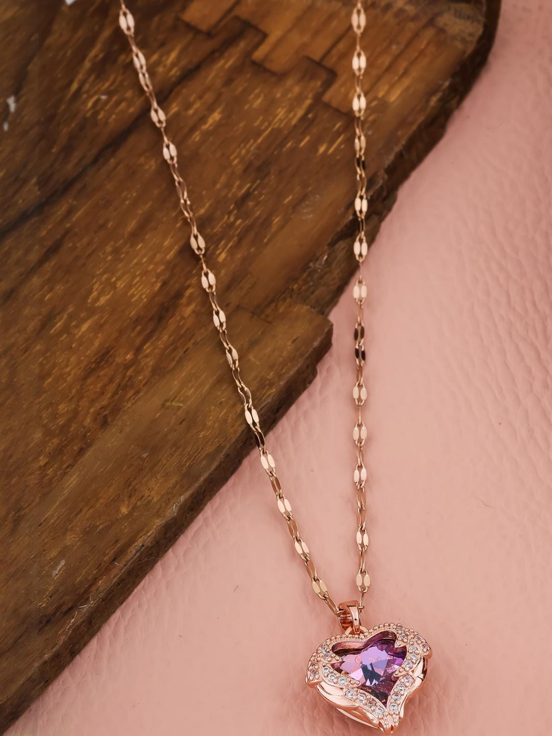 TEMORA Women Rose Gold Necklace and Chains