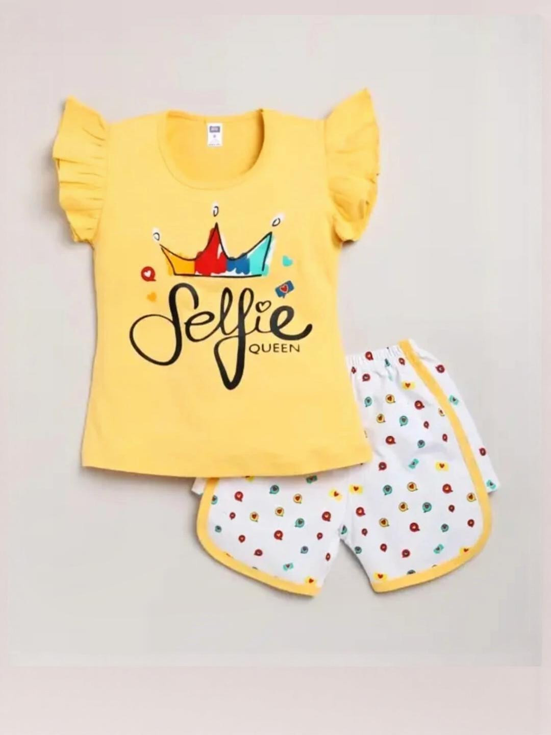 STGARMENT Kids-Boys Yellow Clothing Set