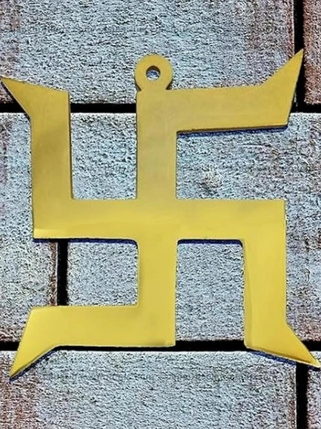 ASTRO-D Pure Brass Gold Hanging Trishakti Yantra for Car Home Wall