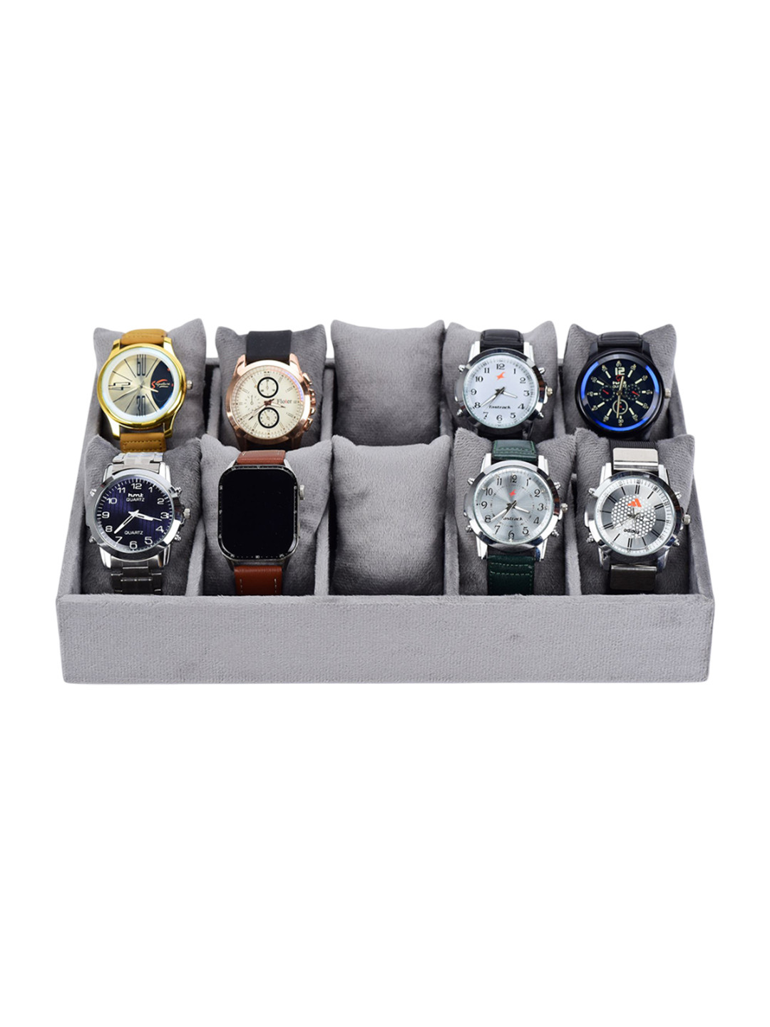 AZYEEA Grey 10-Slot Watches Organiser