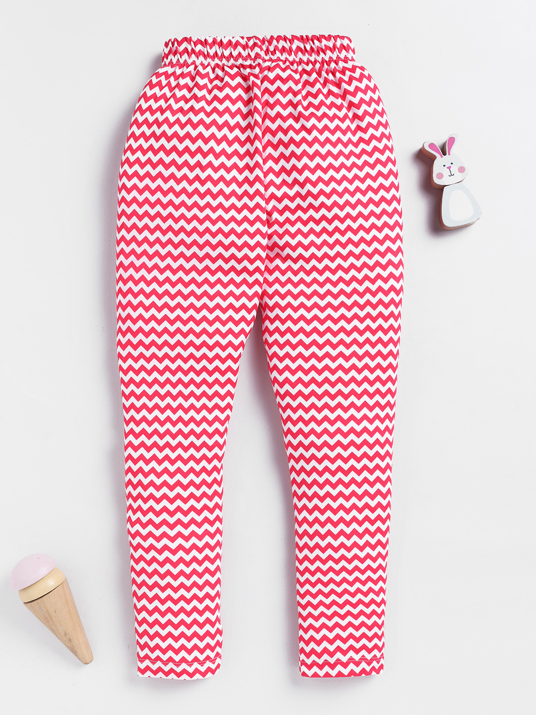 Here&Now X Game Begins Girls Zig-Zag Striped Leggings