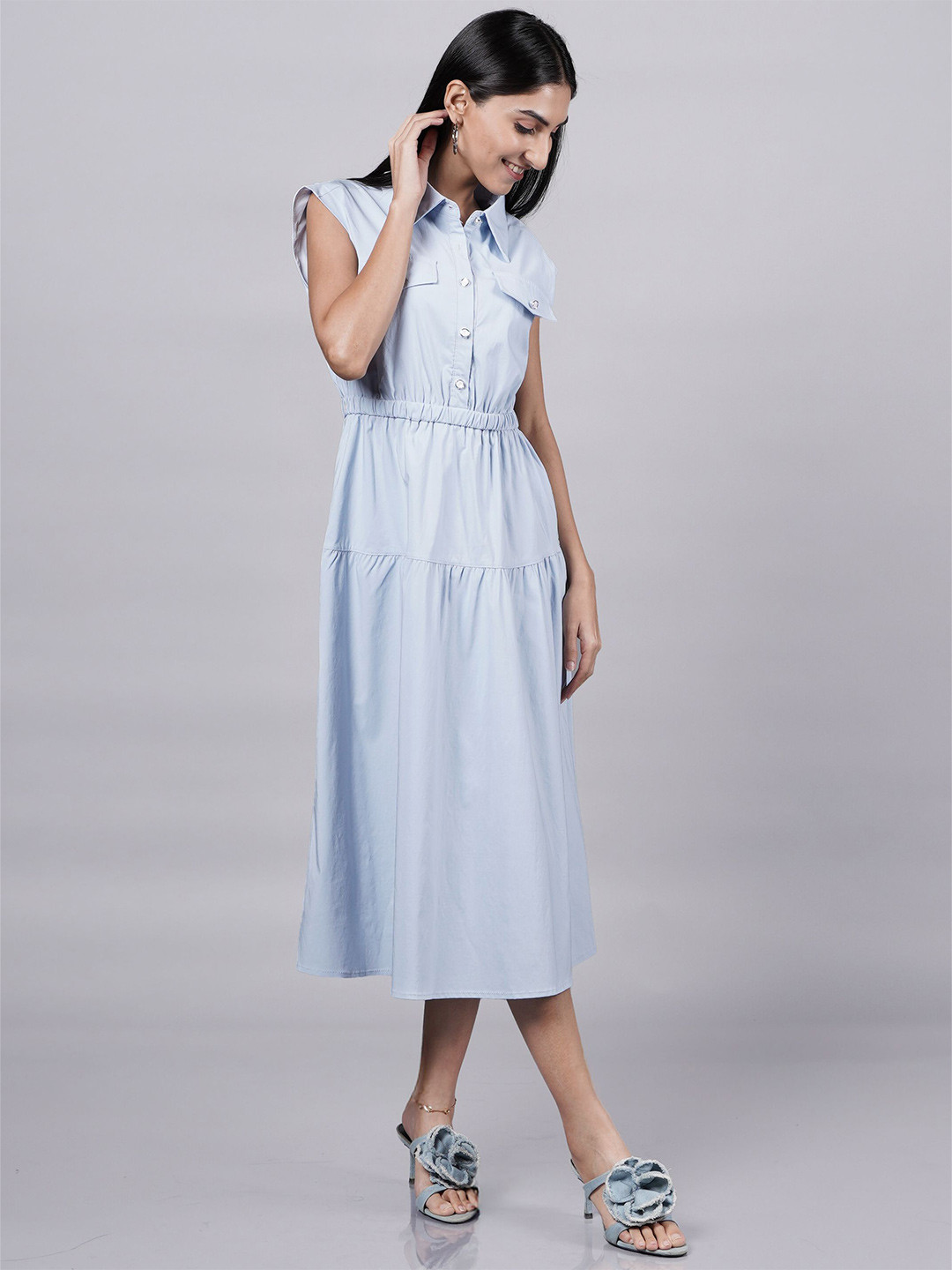 French Theory A-Line Midi Dress