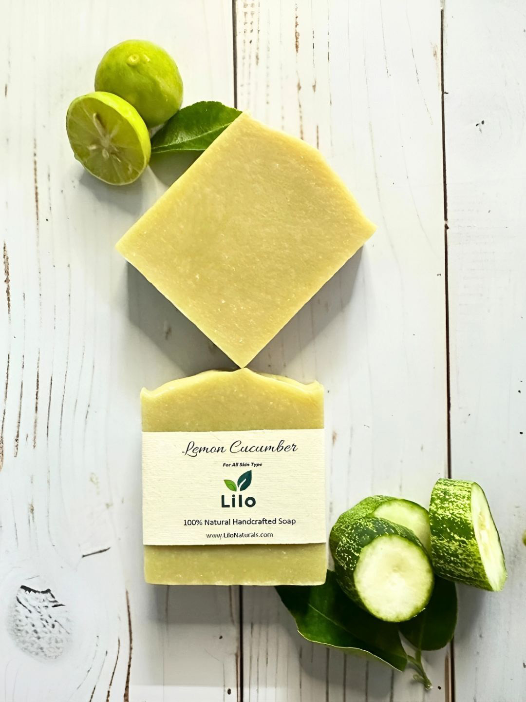 Lilo Naturals Lemon Cucumber Soap Bar- 115 g