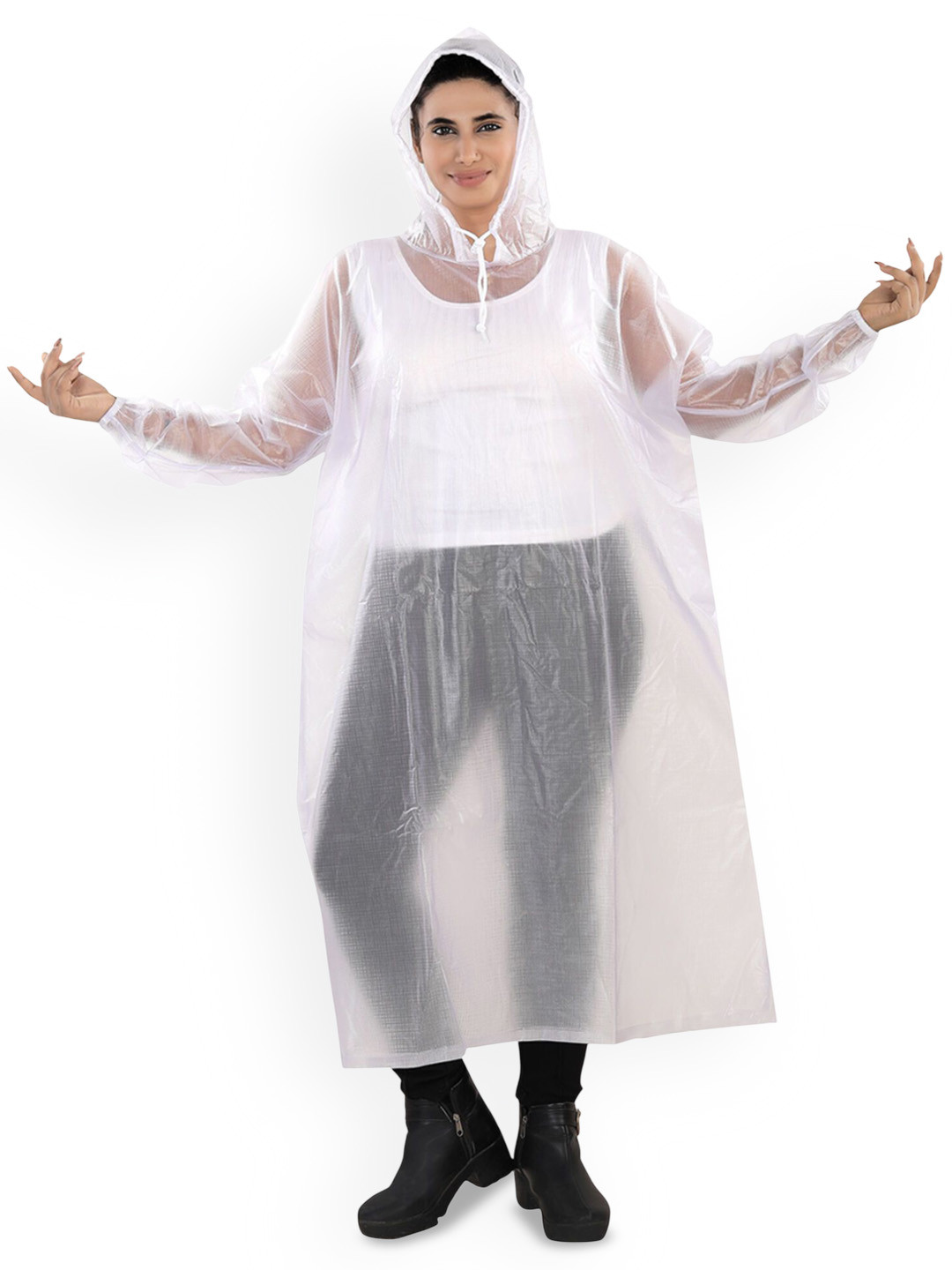 CLUB SEVENTY TWO Hooded Longline Rain Jacket