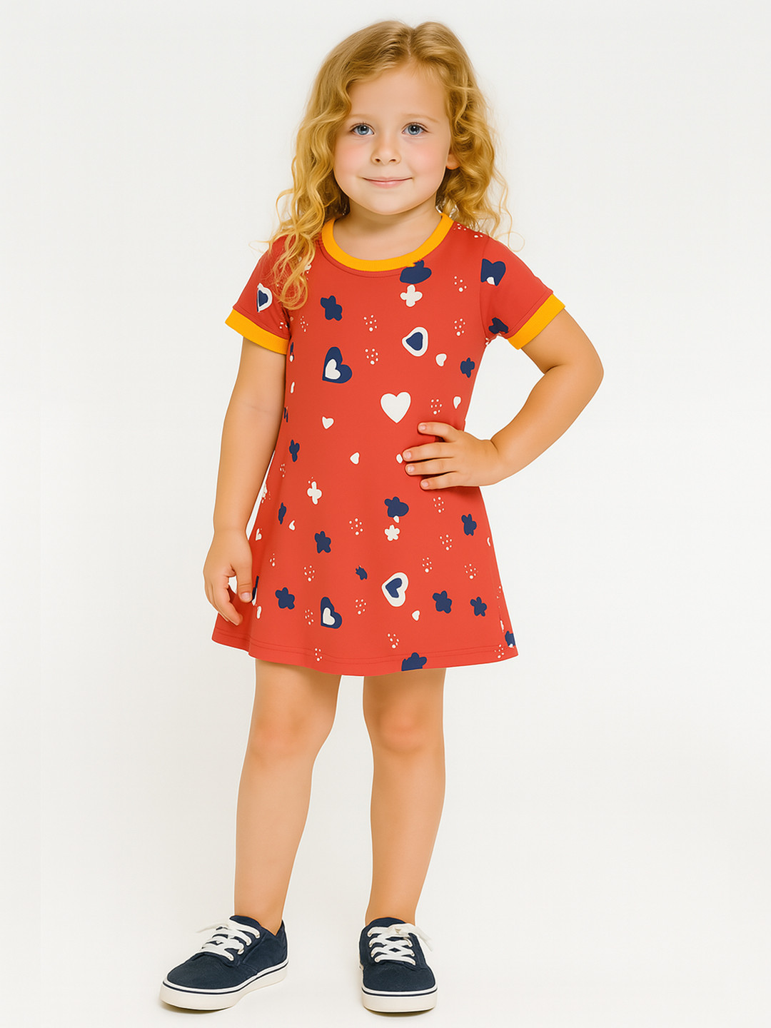 Here&Now X Game Begins Girls Printed A-Line Dress