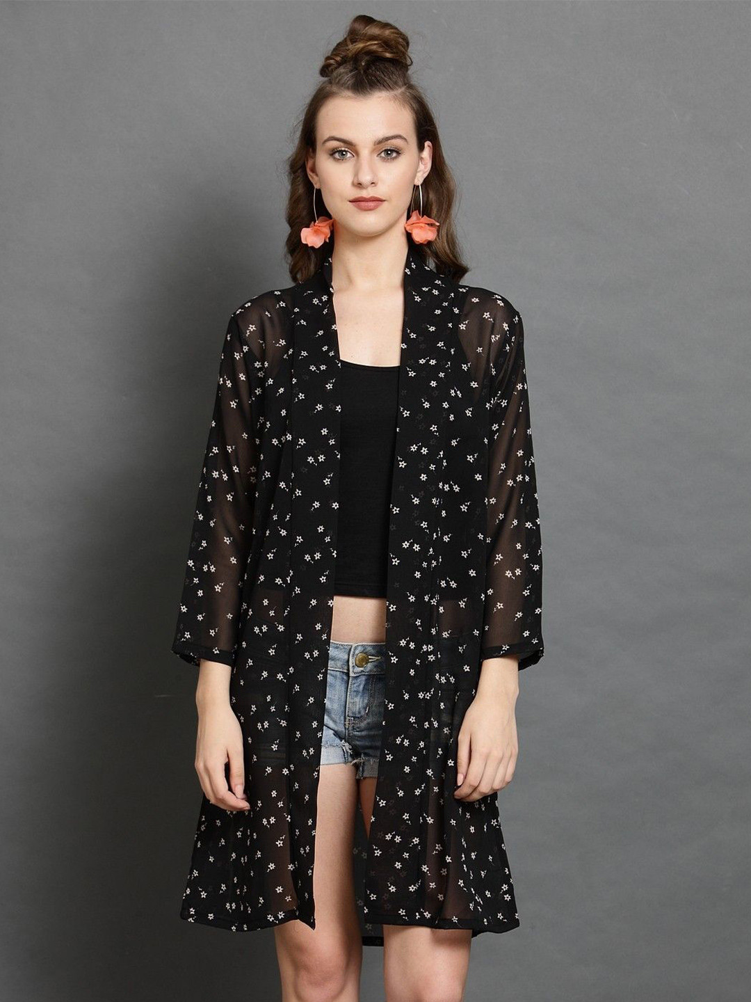 TANDUL Women Printed Longline Shrug