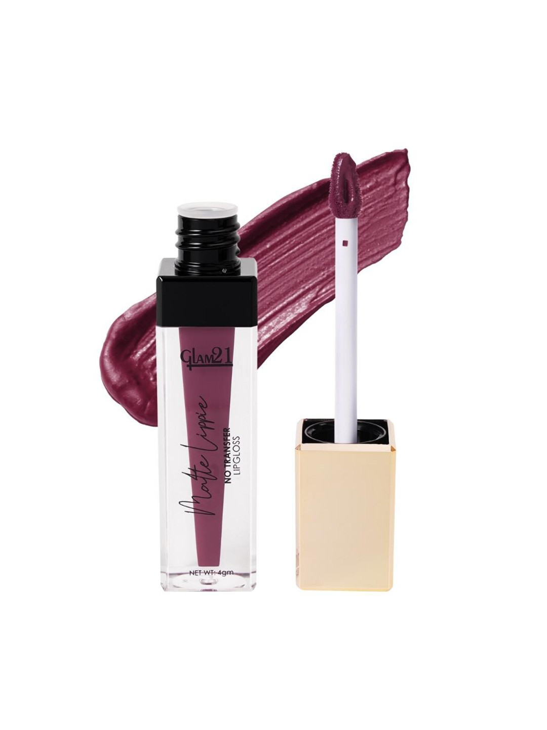 GLAM21 Matte Lippie Lightweight Creamy No-Transfer Lip Gloss 4g - Super Plum 11