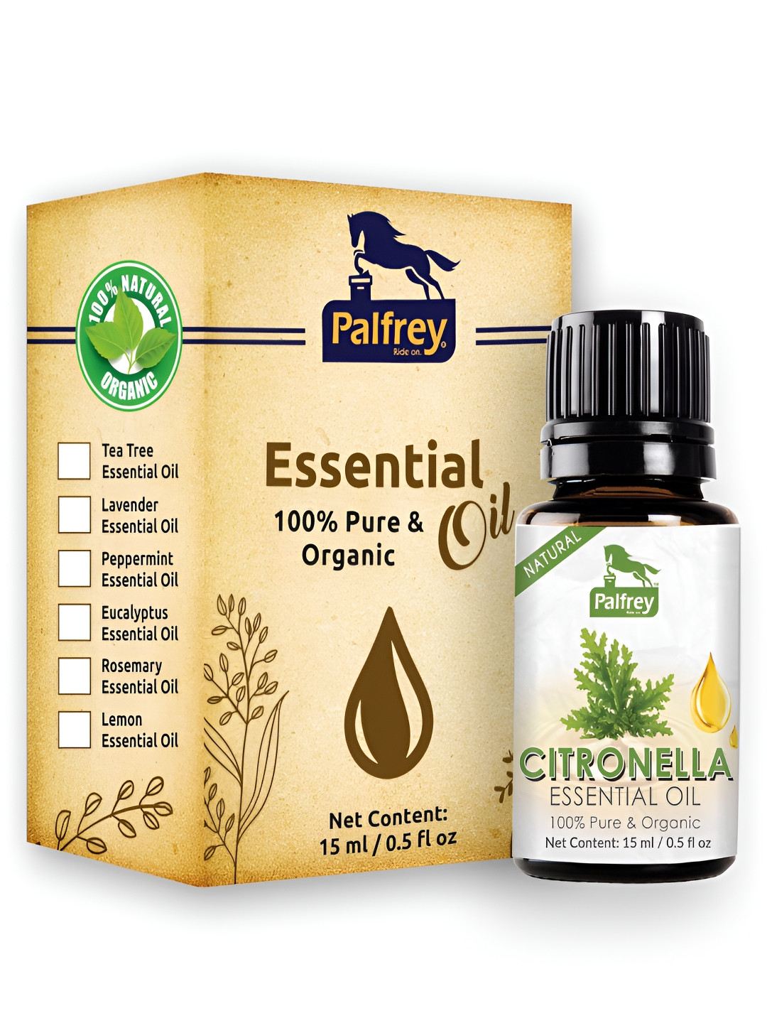 Palfrey Pure & Organic Citronella Oil For Skin Acne - 15 ml