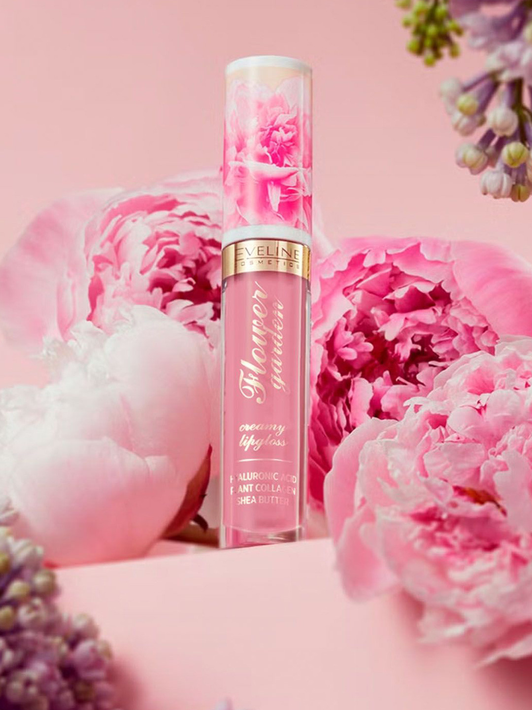 Eveline Cosmetics Flower Garden Lightweight Lip Gloss- 4.1 g- Delicate Rose N01