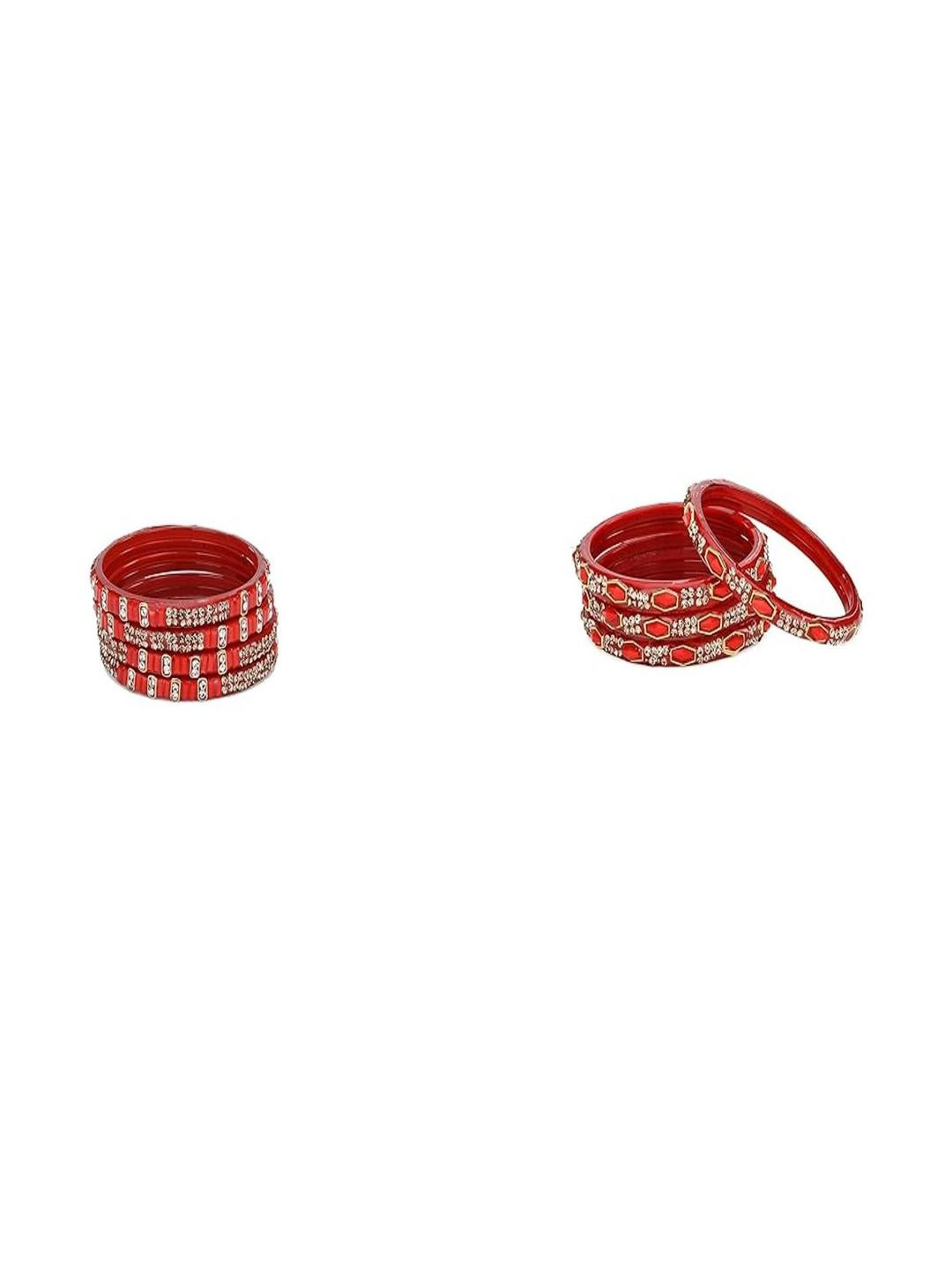 Somil Combo Glass Bangles For Women | Traditional Bangles Set | Daily, Festive & Party, Combo Of 2 Set, Red