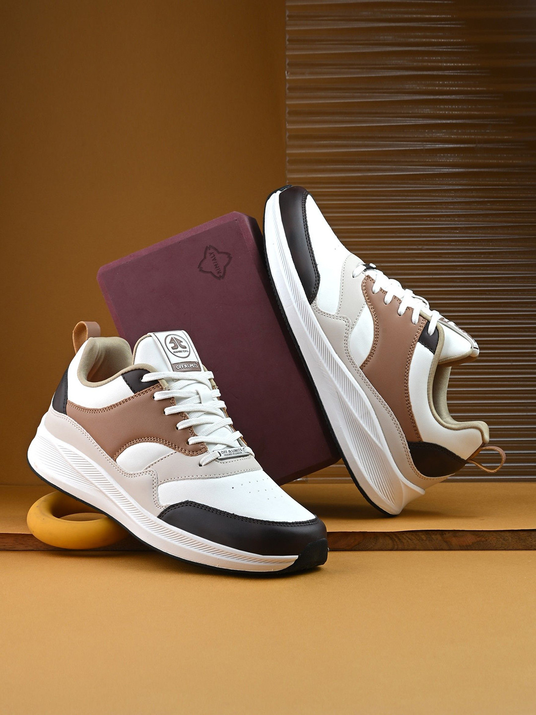 OFF LIMITS Stussy B&T Men Colourblocked Mocha Mousse Sneakers