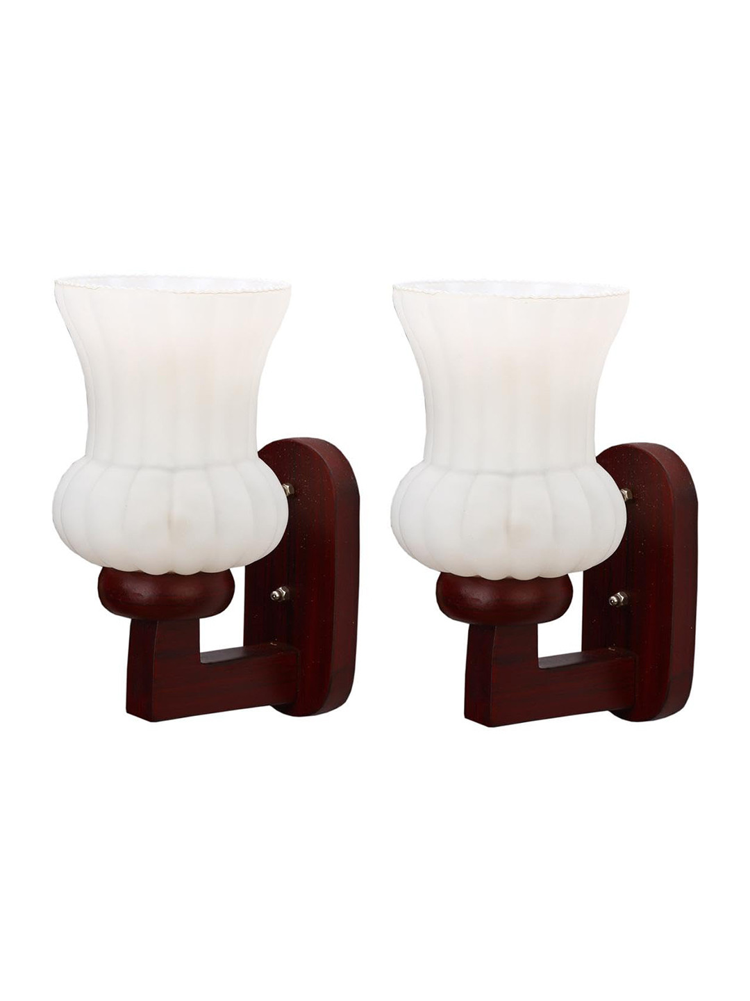 Somil Premium Designer Glass Wall / Night Lamp  Elegant & Stylish Dcor Accent for Modern Interiors, color- White, Size:- 19 X 27 X 30 CM