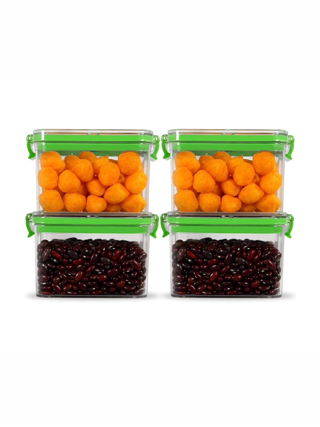 Pearlpet Green Plastic Square Container