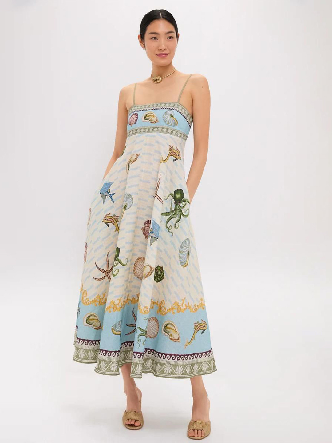 Miss Mosa By Akanksha  Off White Aralia Printed Summer Dress