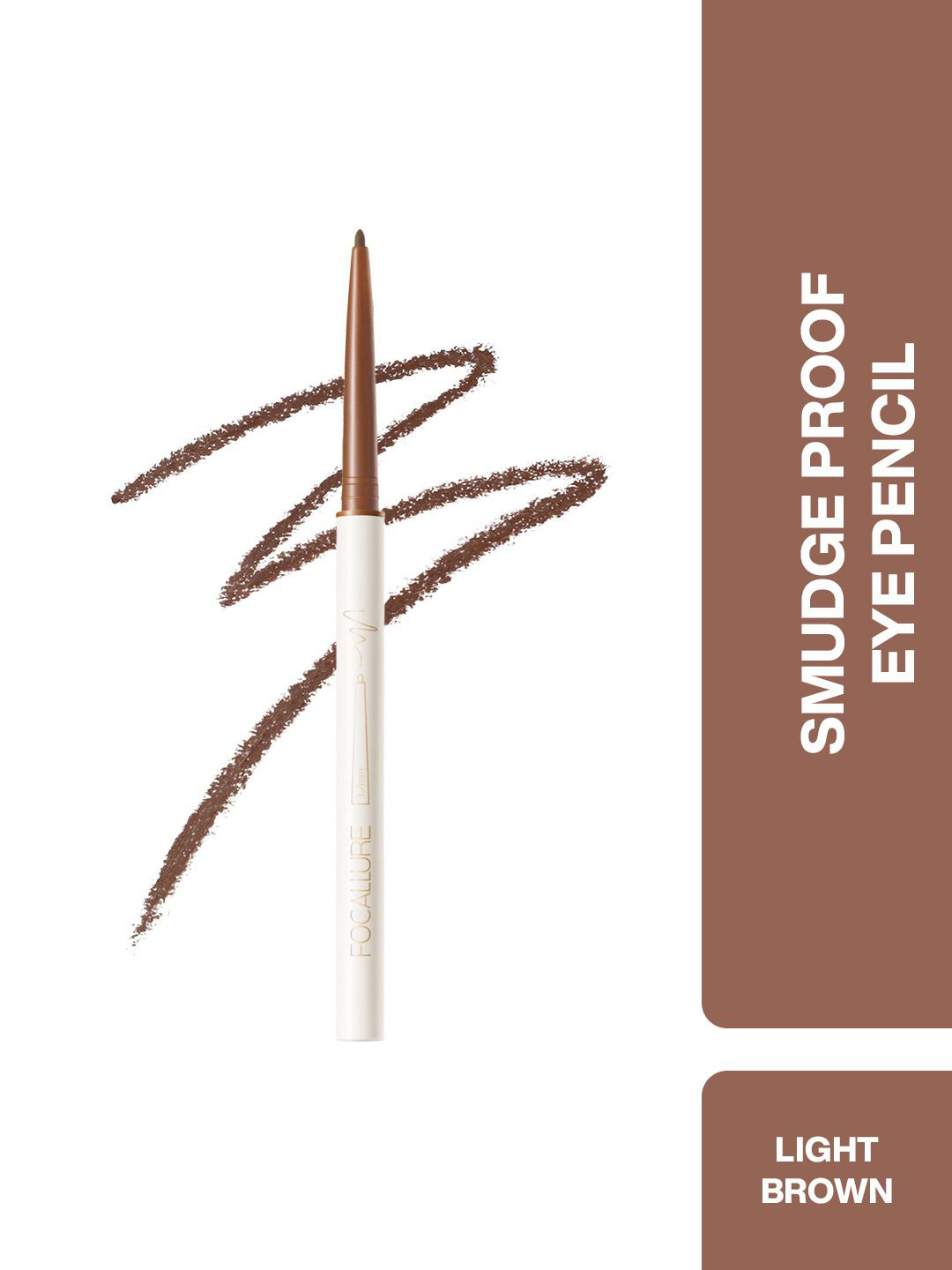 FOCALLURE Perfectly Defined Smudge Proof Gel Eyeliner - 0.4 g - Light Brown F03