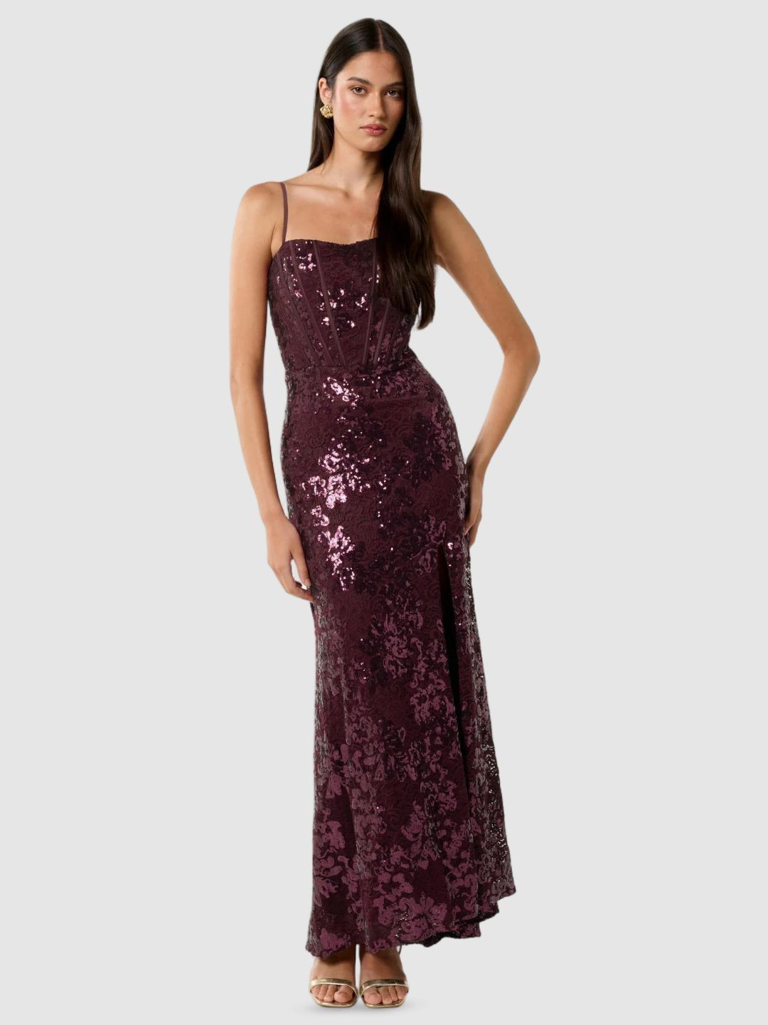 Forever New Women Floral Print Bodycon Maxi Dress
