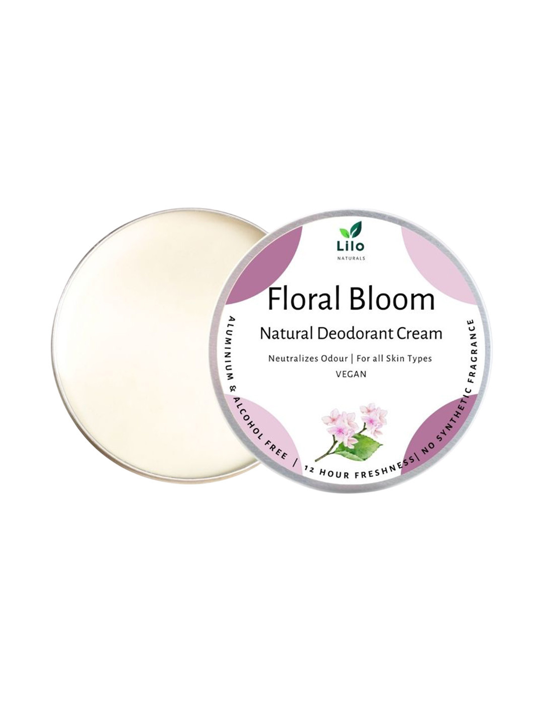 Lilo Naturals Floral Bloom Natural Deodorant Cream Enriched With Shea Butter - 30 g