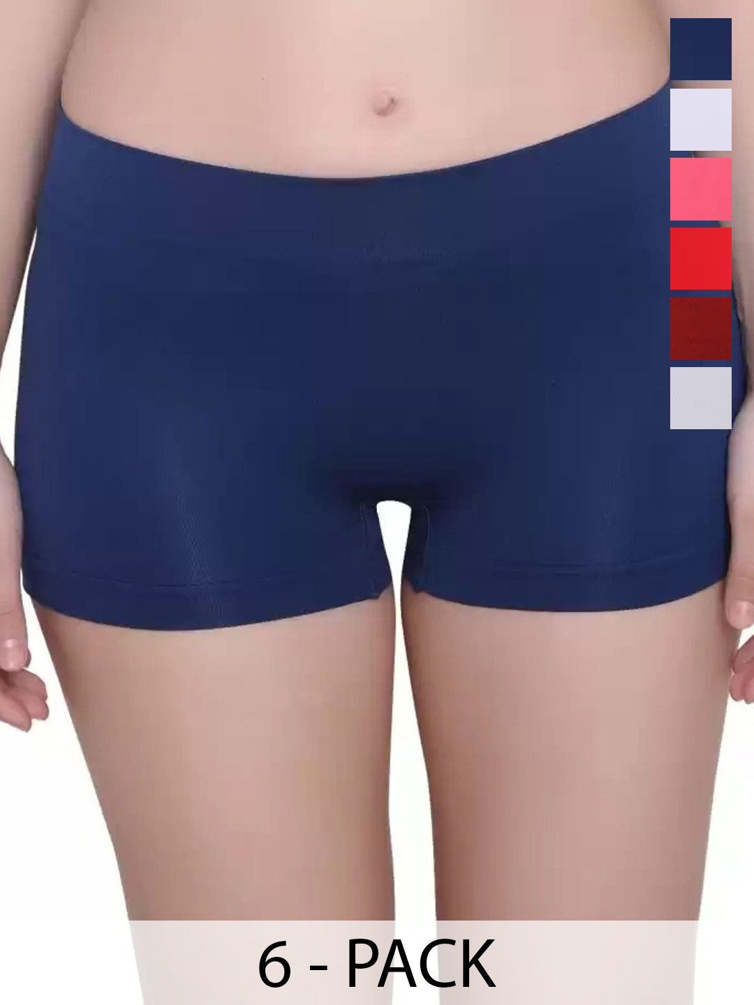 DHANDAI FASHION Pack Of 6 Boys Shorts Briefs Boy Short Full P(Mo-2+CB-6)BluGjrGreMrnRedWht