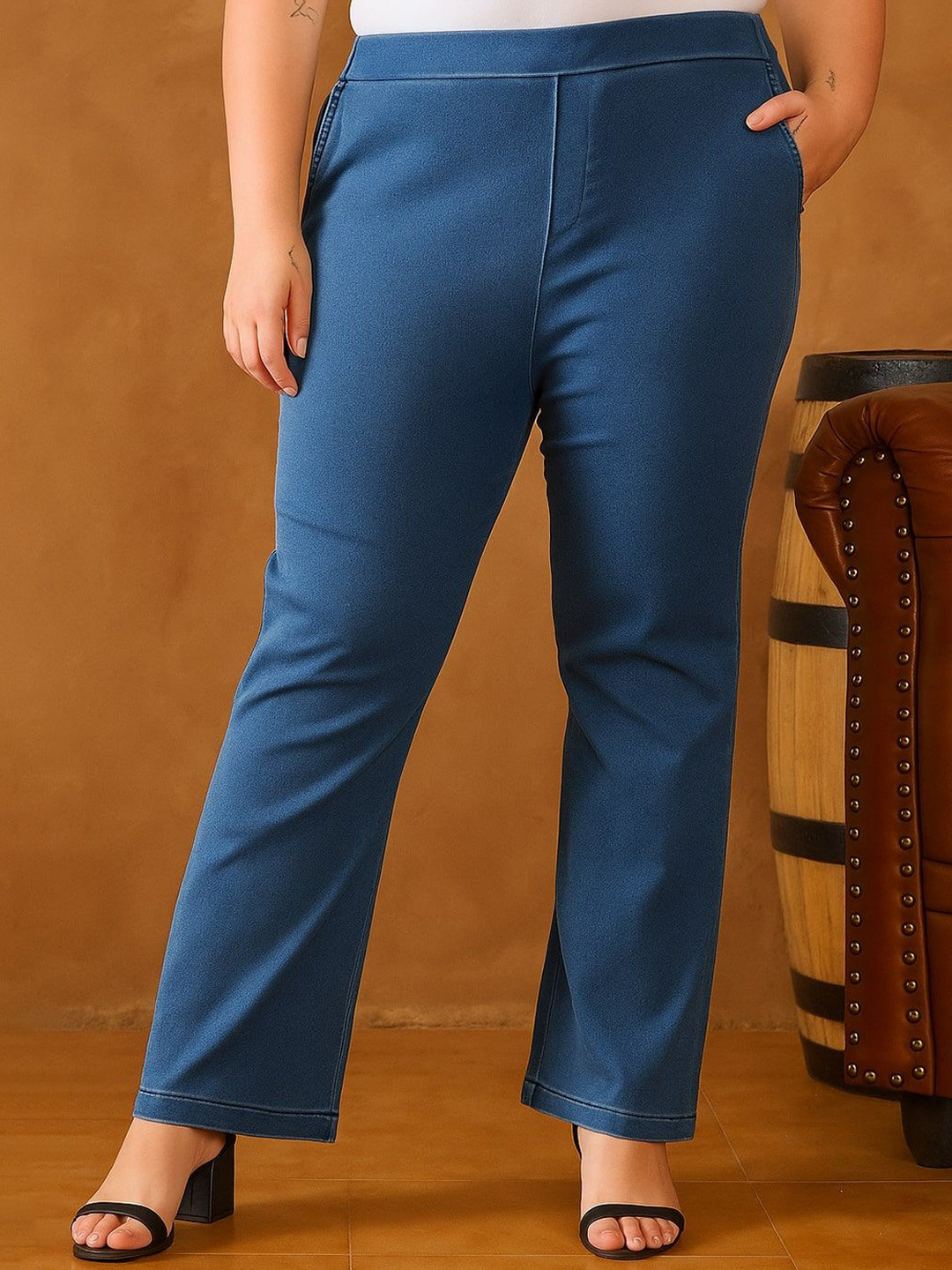 Sztori Women Plus Size Super Stretch Comfy Denim Jeggings