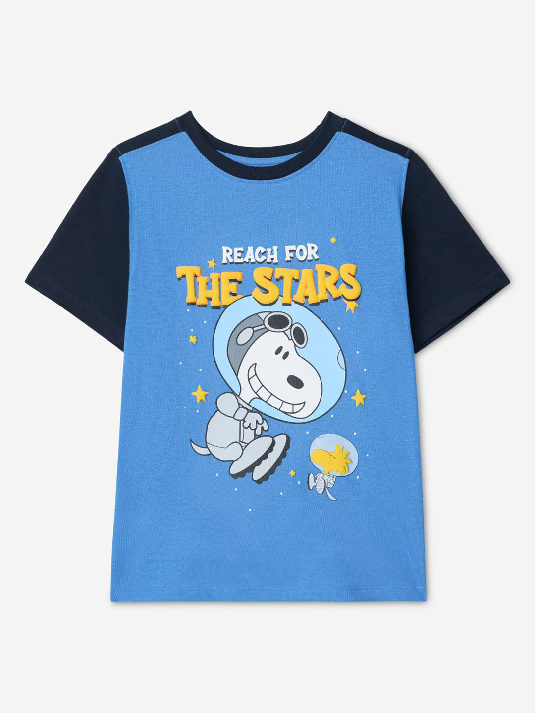 The Souled Store Boys Snoopy Character Printed Round Neck Cotton T-shirt