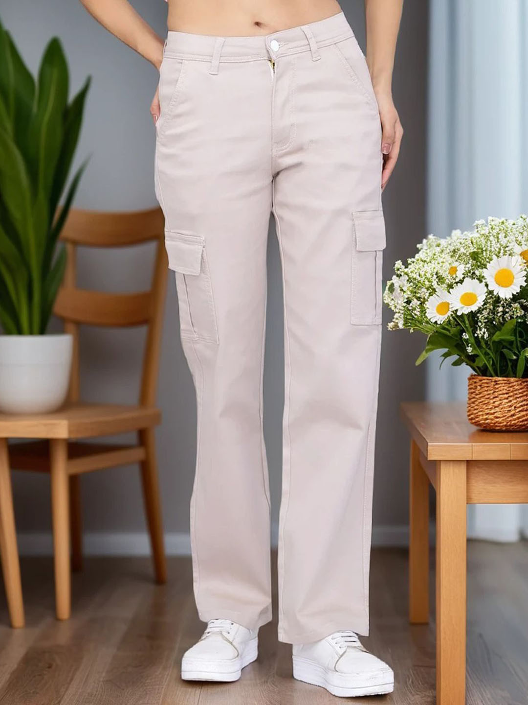 FIREAGE Women Straight Fit High-Rise Stretchable Jeans