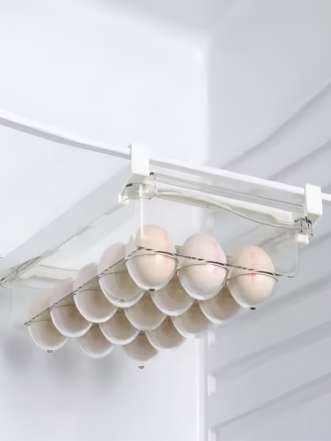 Lifelong White & Transparent Fridge Drawer-Style Egg Storage Box Container