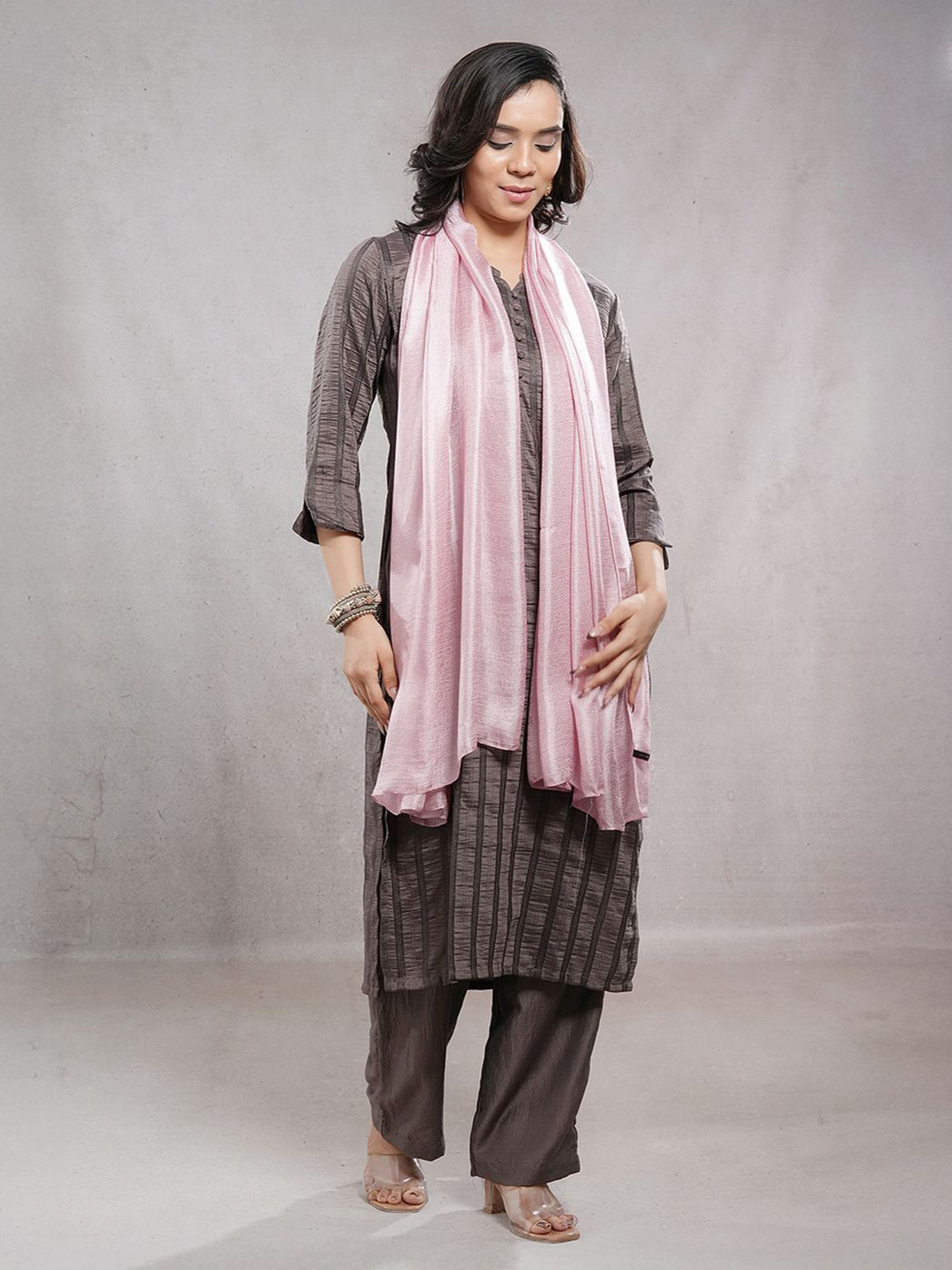 CrossKulture Shimmer Satin Tissue Dupatta