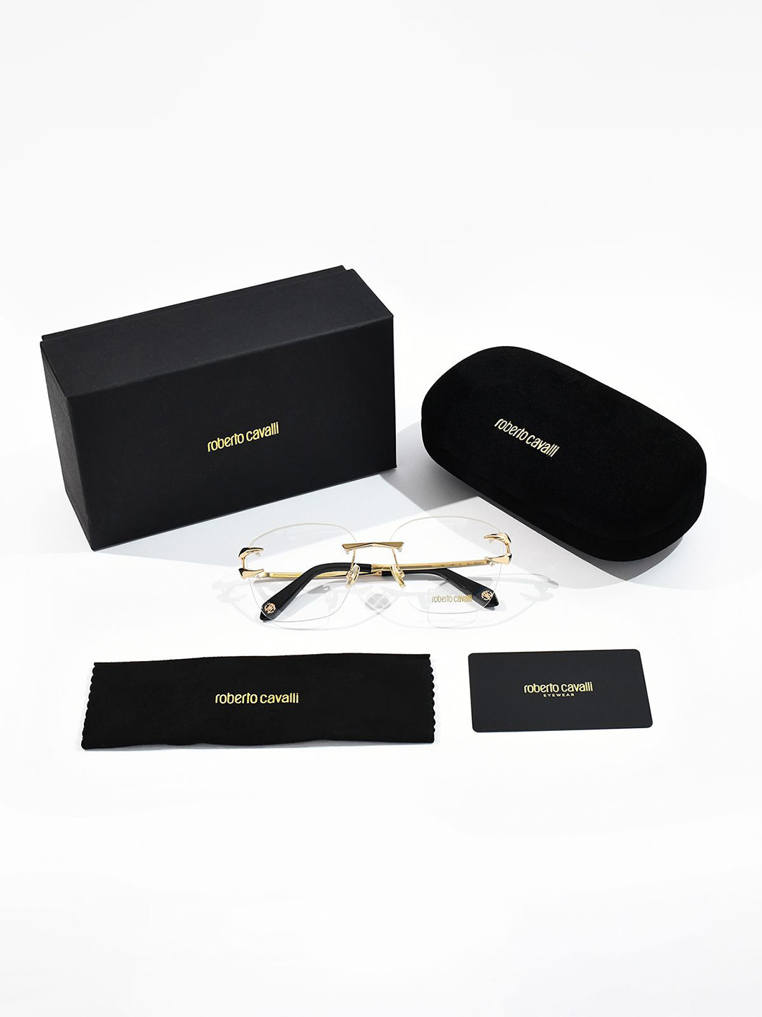Roberto Cavalli Unisex Rimless Square Frame